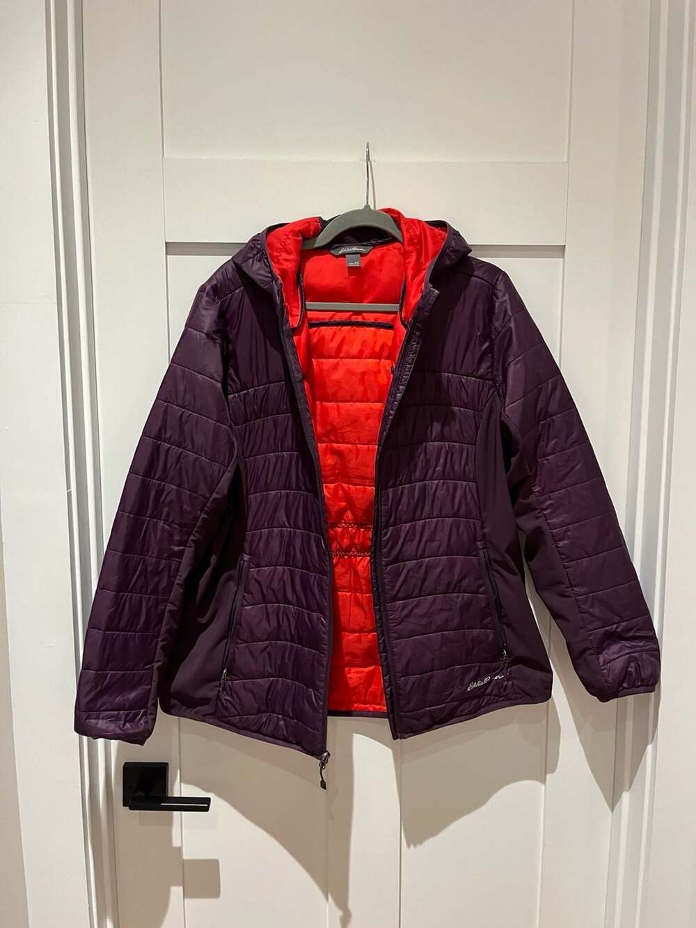 Eddie Bauer Purple Hooded Puffer Jacket - 2XL